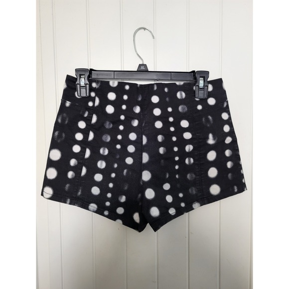 Fox Racing Shorts Womens Sz: 5 Black White Polka Dot High Waisted Zip Front Moto - Picture 2 of 10